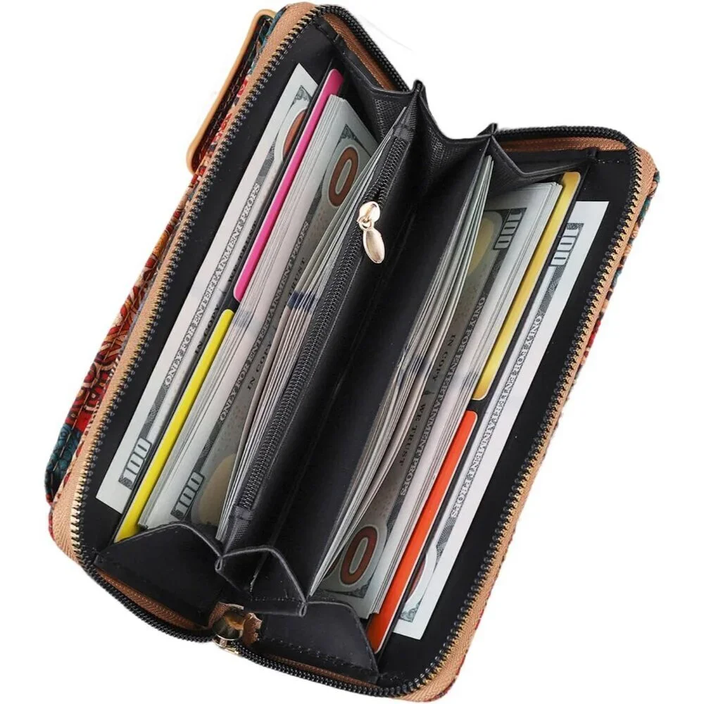 Small Cork Phone Bag Women Wallet with Card Slots Shoulder Strap for Cell Phones